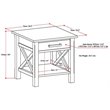 Pemberly Row Transitional Solid Wood End Table in Hickory Brown