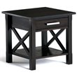Pemberly Row Transitional Solid Wood End Table in Hickory Brown