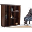 Pemberly Row Modern Wood 9 Cube Bookcase and Unit in Russet Brown
