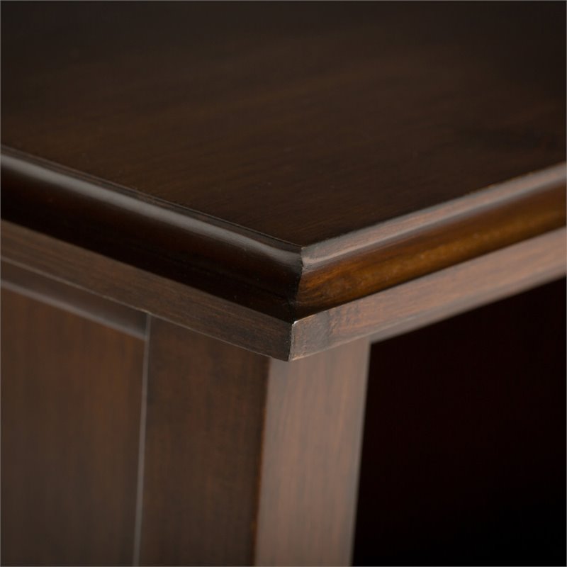 Pemberly Row Modern Wood 9 Cube Bookcase and Unit in Russet Brown