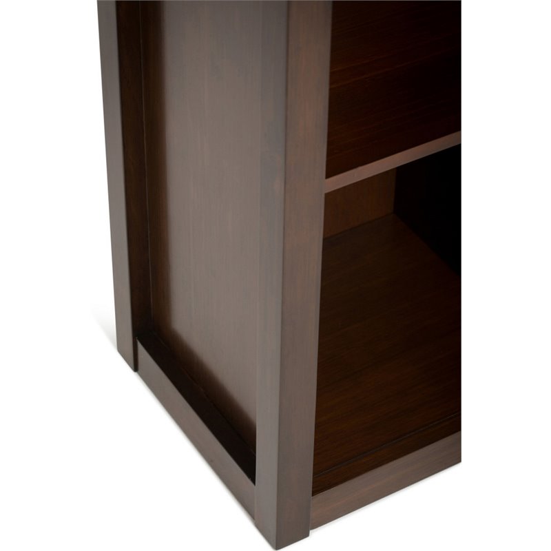 Pemberly Row Modern Wood 9 Cube Bookcase and Unit in Russet Brown