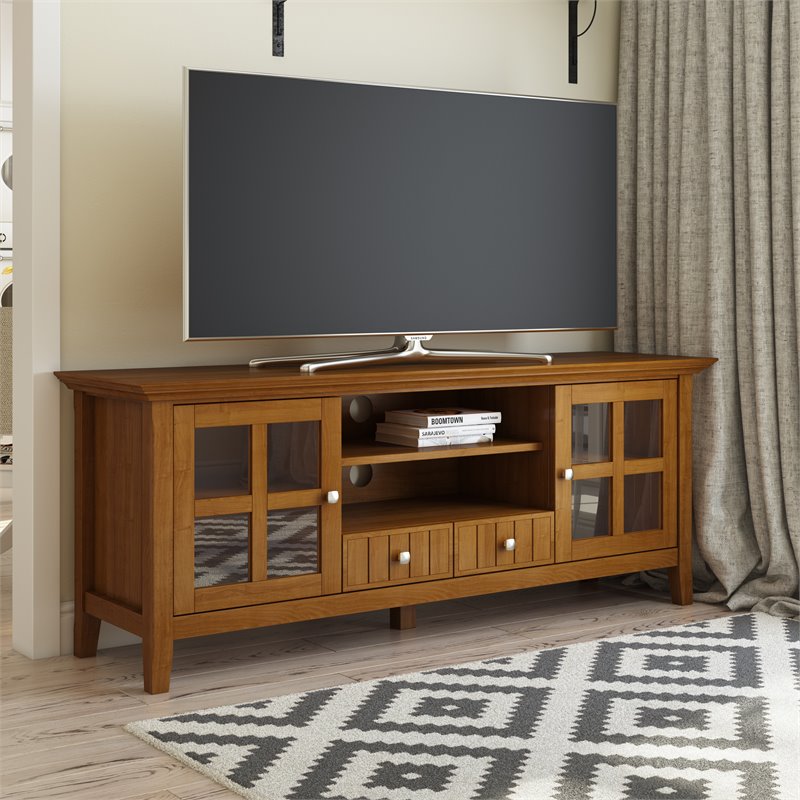 Pemberly Row Modern Solid Wood TV Media Stand for TVs up to 60