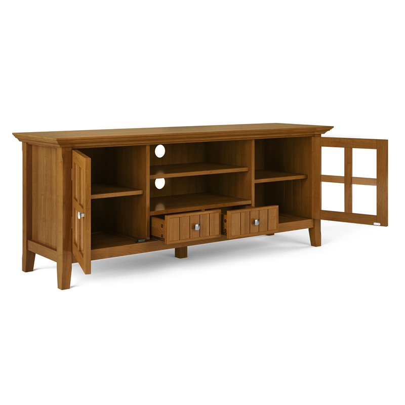 Pemberly Row Modern Solid Wood TV Media Stand for TVs up to 60