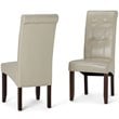 Pemberly Row 7 Piece Wood Dining Set with 6 Dining Chairs in Brown/Cream