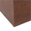 Pemberly Row Modern Faux Leather Storage Ottoman in Distressed Brown