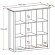 Pemberly Row Transitional Wood  9 Cube Bookcase and Unit in Gray