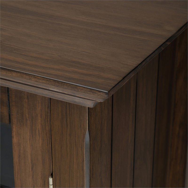 Pemberly Row 2 Doors Transitional Wood Medium Cabinet in Brown