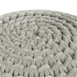 Pemberly Row Modern Boho Round Knitted Fabric Pouf in Light Gray