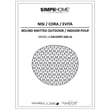Pemberly Row Modern Boho Round Knitted Fabric Pouf in Light Gray