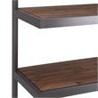 Pemberly Row Industrial Metal Rectangle Bookcase in Rustic Brown