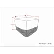 Pemberly Row Modern Boho Square Woven Pouf in Gray and White