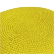 Pemberly Row Traditional Boho Round Woven Pouf in Gray and Yellow