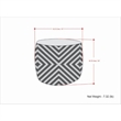 Pemberly Row Traditional Boho Round Woven Pouf in Gray and Yellow
