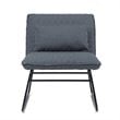 Pemberly Row Modern Fabric Accent chair with Lumbar Pillow in Gray