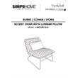 Pemberly Row Modern Fabric Accent chair with Lumbar Pillow in Gray