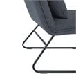 Pemberly Row Modern Fabric Accent chair with Lumbar Pillow in Gray