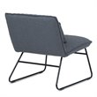Pemberly Row Modern Fabric Accent chair with Lumbar Pillow in Gray