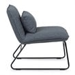 Pemberly Row Modern Fabric Accent chair with Lumbar Pillow in Gray