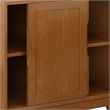 Pemberly Row Mid-Century Solid Wood Low Storage Cabinet in Teak Brown