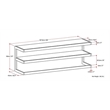 Pemberly Row Industrial Wood TV Media Stand for TVs up to 66