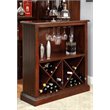 Pemberly Row Traditional Wood Multi-Storage Wine Rack in Dark Cherry