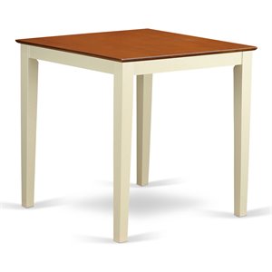 Pemberly Row 36&quot Square Wood Dining Table in Cream/Cherry