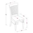Pemberley Row Wood Linen White Dining Chair Rectangular 10