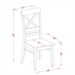Pemberly Row 18'' Traditional Wood Dining Chair in Black/Cherry (Set of 2)