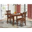 Pemberly Row 3-piece Wood Dining Table and Chairs in Mahogany