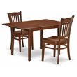 Pemberly Row 3-piece Wood Dining Table and Chairs in Mahogany