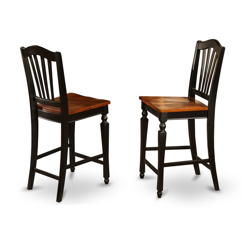 Pemberly Row 3-piece Dining Table and Counter Height Stools in Black