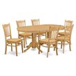 Pemberly Row 7-piece Wood Dinette Table Set in Oak