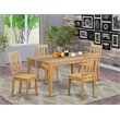 Pemberly Row 5-piece Traditional Wood Dinette Set in Oak