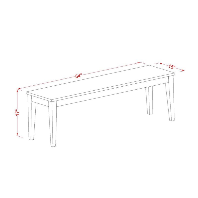 Pemberly Row 6-piece Wood Dining Set with Bench in Cherry
