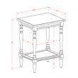 Pemberly Row Traditional Wood End Table with Open Storage in Red