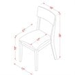 Pemberly Row 5-piece Dining Set with Faux Leather Seat in White