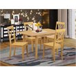 Pemberly Row 5-piece Wood Dining Table and Chairs in Oak