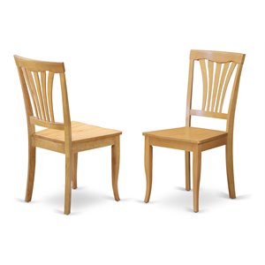 Pemberly Row 36&quot Wood Dining Chairs in Elegant Oak (Set of 2)