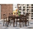 Pemberly Row 7-piece Wood Dining Table and Chair Set in Cappuccino