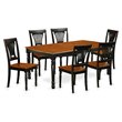 Pemberly Row 7-piece Wood Table and Dining Chairs in Black/Cherry