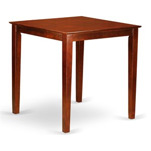 Pemberly Row 36&quot Square Wood Counter Height Pub Table in Dark Brown