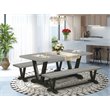 Pemberly Row 3-piece Wood Dining Set in Black
