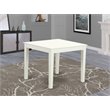 Pemberly Row Square Traditional Wood Dining Table in Linen White