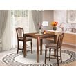 Pemberly Row 3-piece Wood Counter Height Dining Set in Mahogany