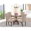 Pemberly Row 5-piece Wood Dining Set in Mahogany/Light Fawn