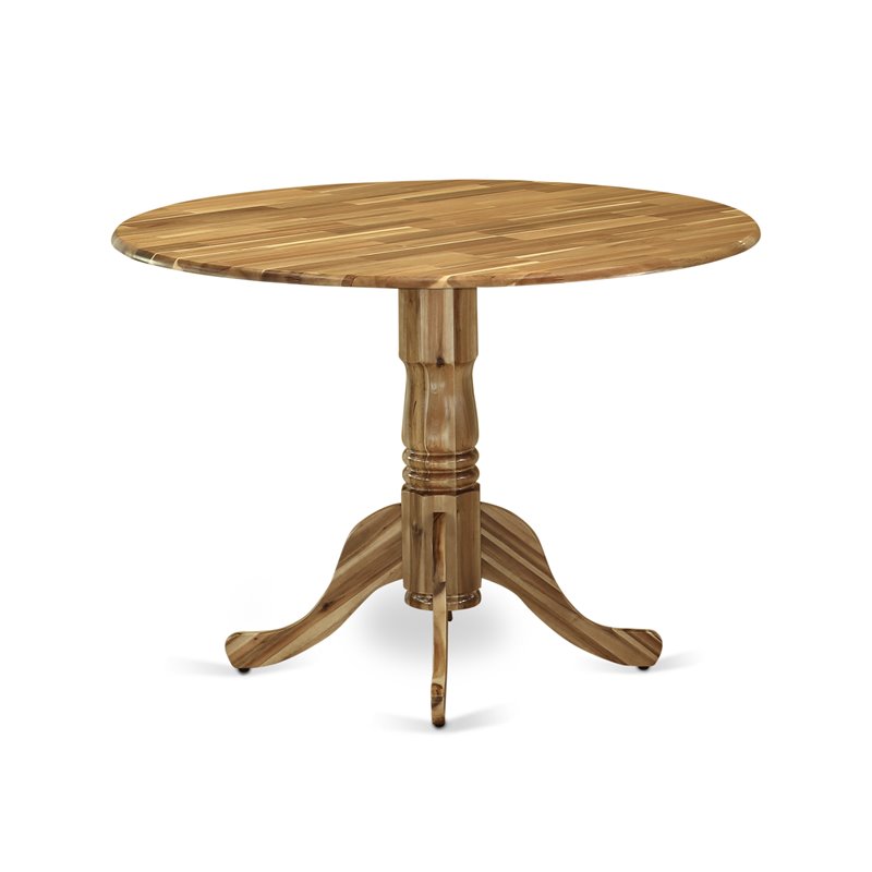 Pemberly Row Wood Dining Table with 2 Drop Leaves in Natural