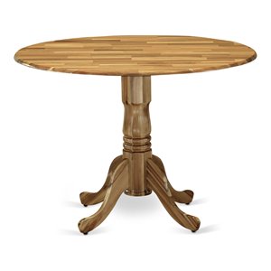 Pemberly Row Wood Dining Table with 2 Drop Leaves in Natural