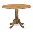 Pemberly Row Wood Dining Table with 2 Drop Leaves in Natural