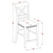 Pemberly Row 3-piece Wood Dining Table Set w/ Stools in Black/Cherry