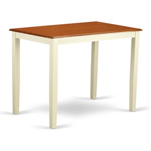 Pemberly Row Wood Counter Height Table in Cream/Cherry